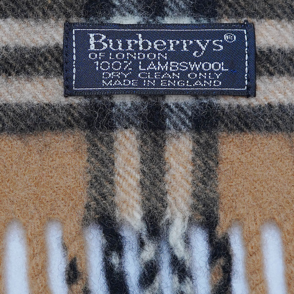 Lambswool Plaid Print Vintage Pre-Loved Scarf