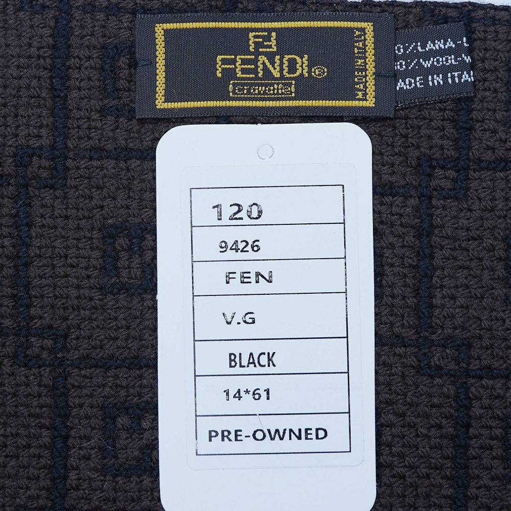 Wool FF Pattern Vintage Pre-Loved Scarf