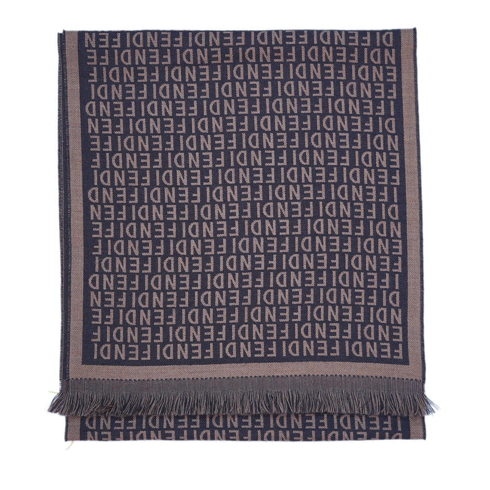 Wool Monogram Vintage Pre-Loved Scarf