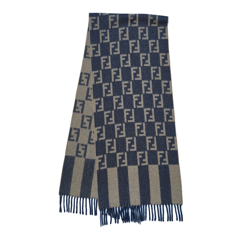 Wool FF Pattern Vintage Pre-Loved Scarf