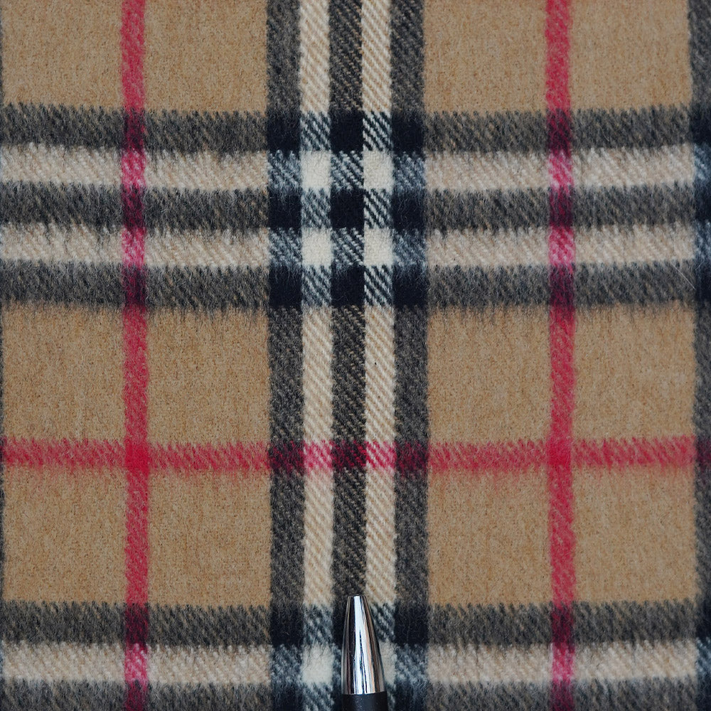 Cashmere Plaid Print Vintage Pre-Loved Scarf