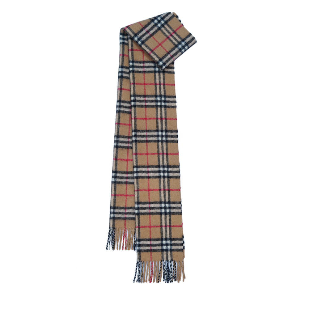 Lambswool Plaid Print Vintage Pre-Loved Scarf