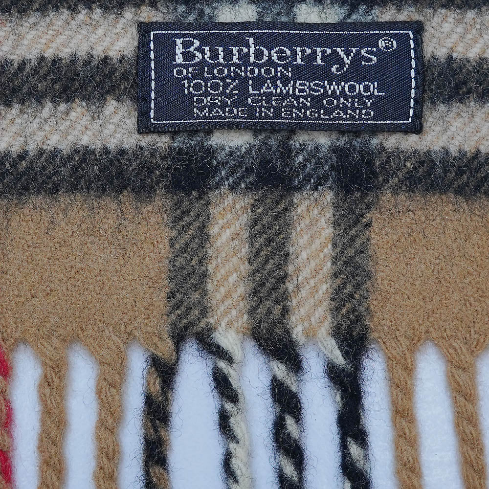 Lambswool Plaid Print Vintage Pre-Loved Scarf