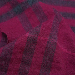 Merino/Cashmere Plaid Print Vintage Pre-Loved Scarf