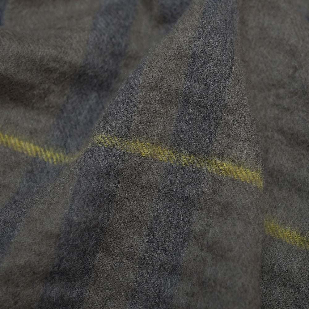 Cashmere/Merino Plaid Print Vintage Pre-Loved Scarf