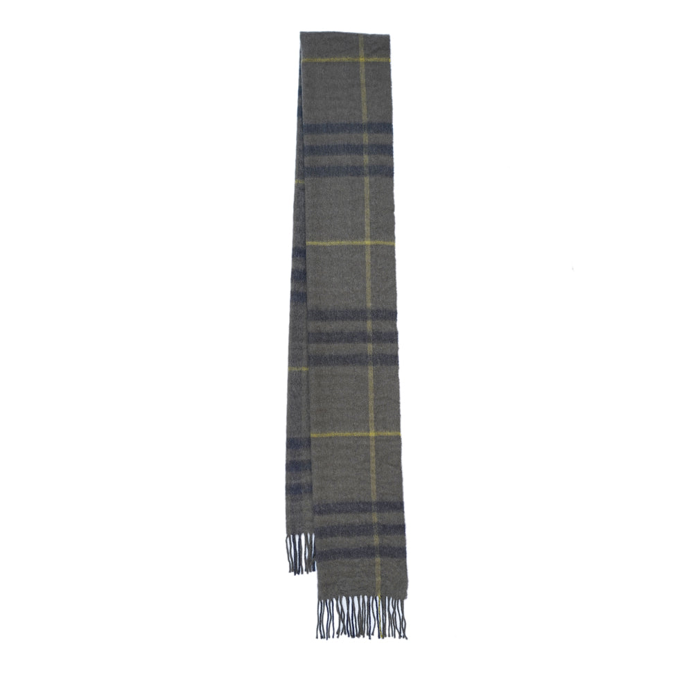 Cashmere/Merino Plaid Print Vintage Pre-Loved Scarf