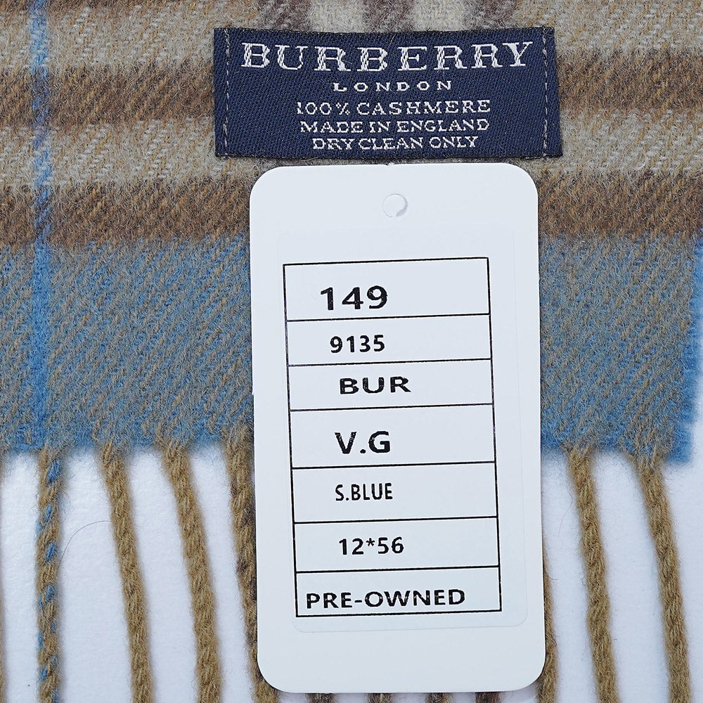 Cashmere Plaid Print Vintage Pre-Loved Scarf