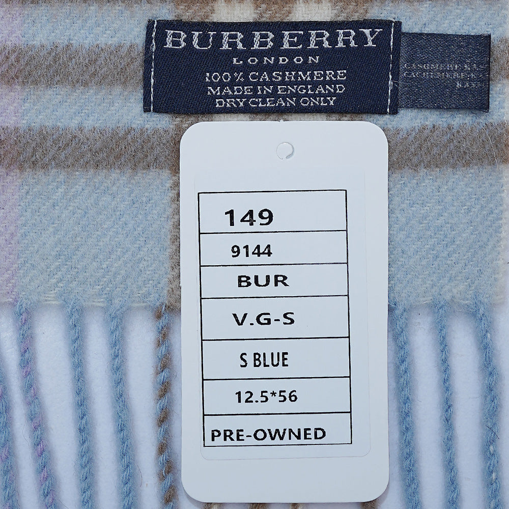 Cashmere Plaid Print Vintage Pre-Loved Scarf