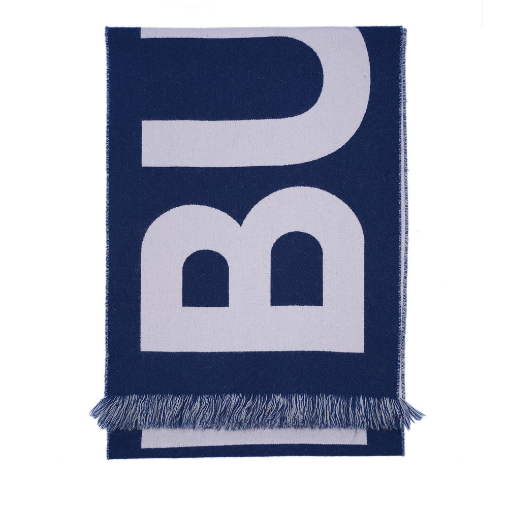 Wool Logo Print Vintage Pre-Loved Scarf