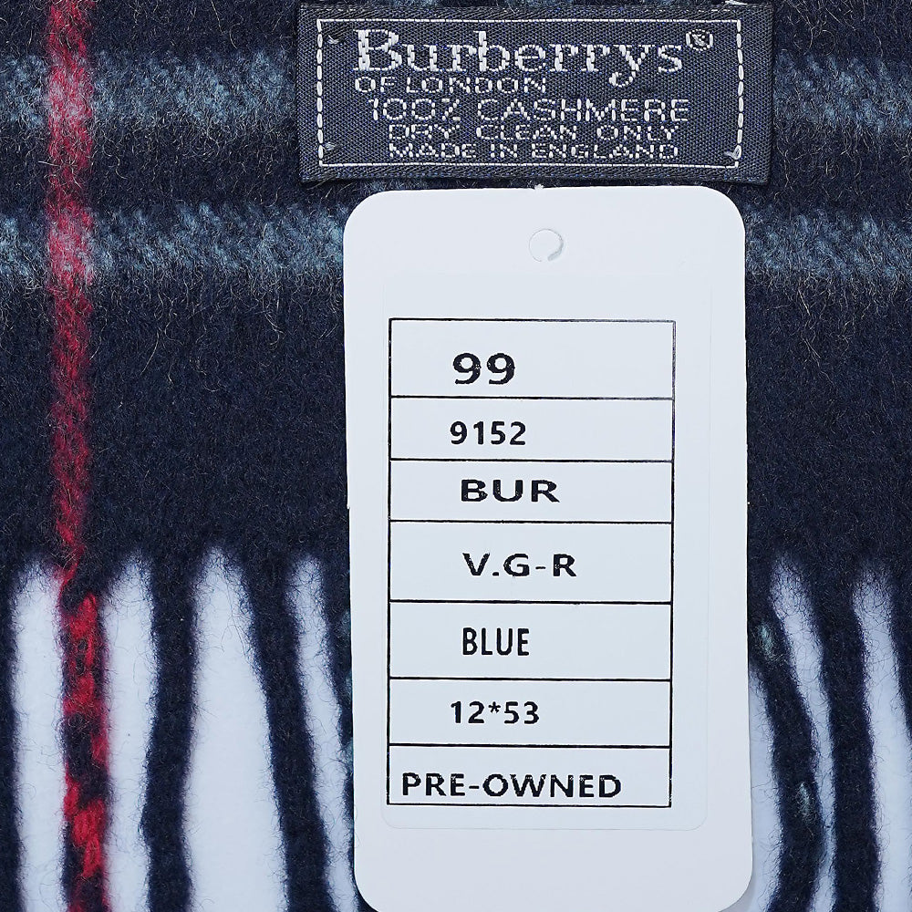 Cashmere Plaid Print Vintage Pre-Loved Scarf