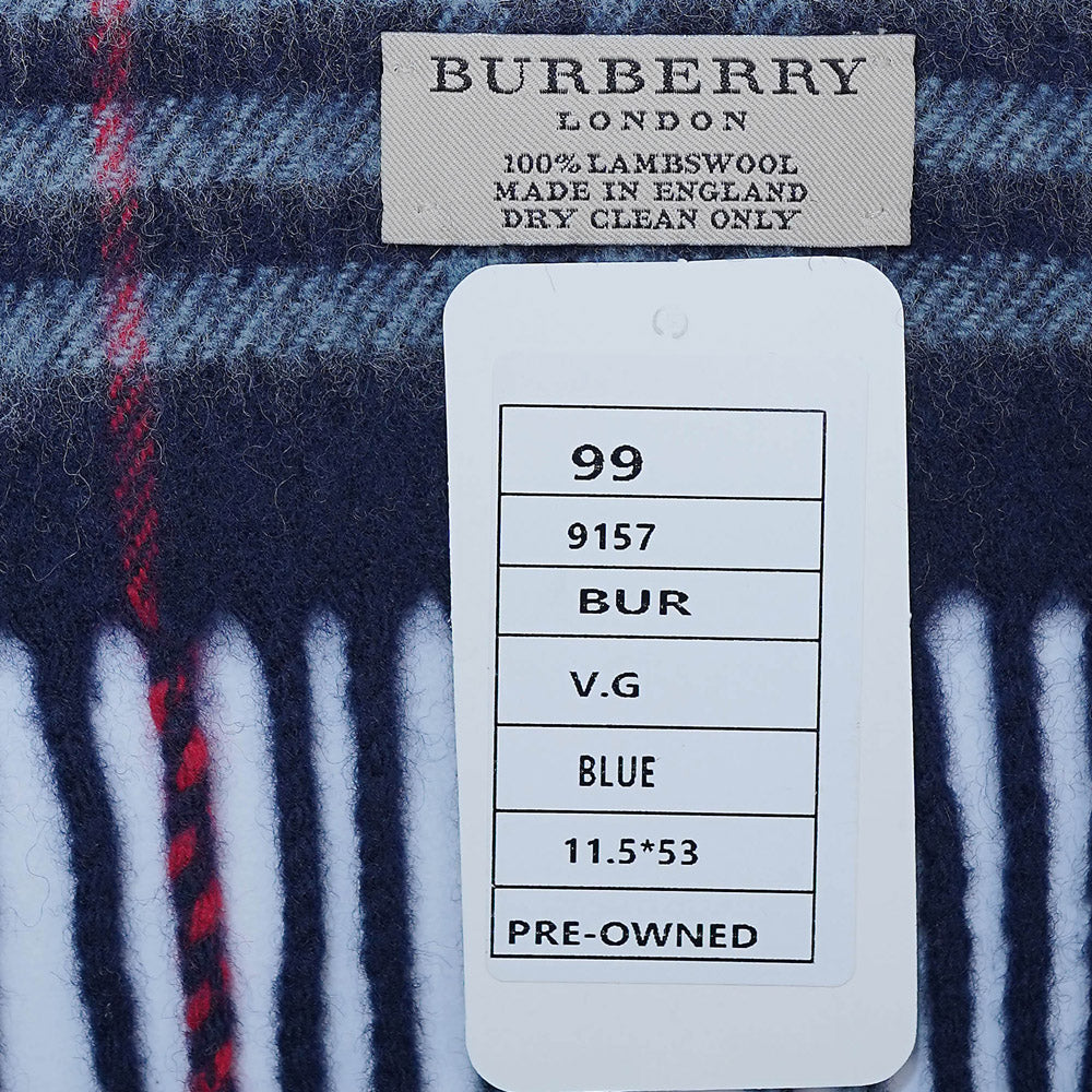 Lambswool Plaid Print Vintage Pre-Loved Scarf