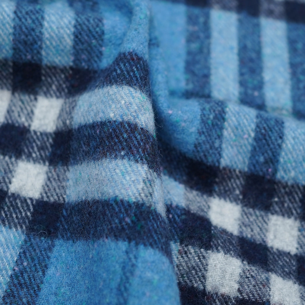 Lambswool Plaid Print Vintage Pre-Loved Scarf