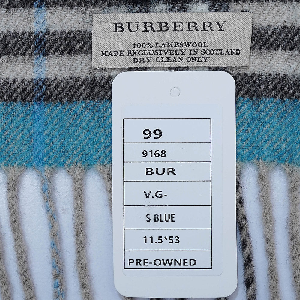 Lambswool Plaid Print Vintage Pre-Loved Scarf