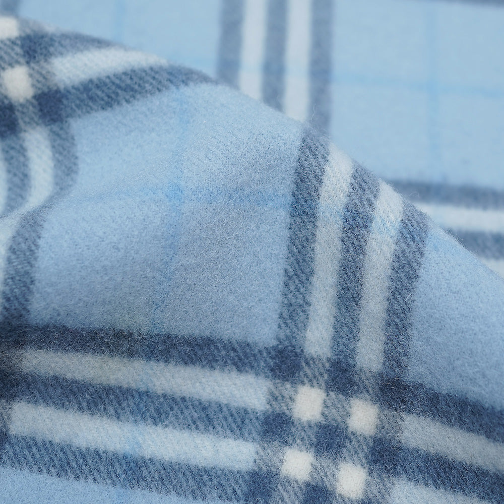 Lambswool Plaid Print Vintage Pre-Loved Scarf