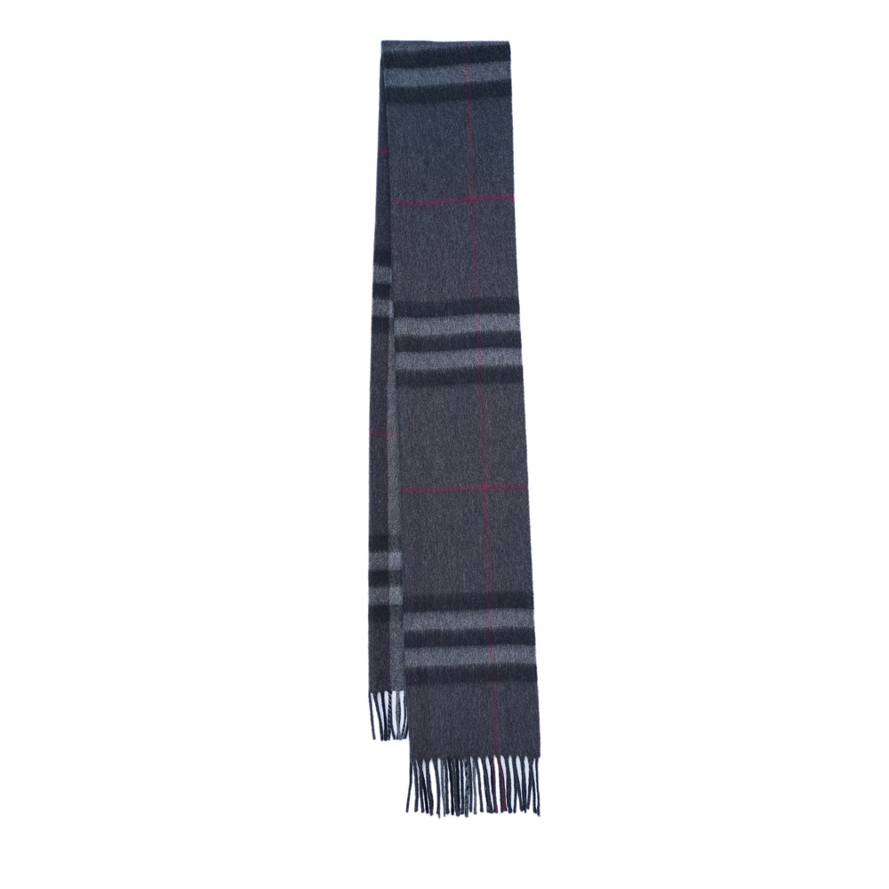Cashmere Large Check Vintage Pre-Loved Scarf