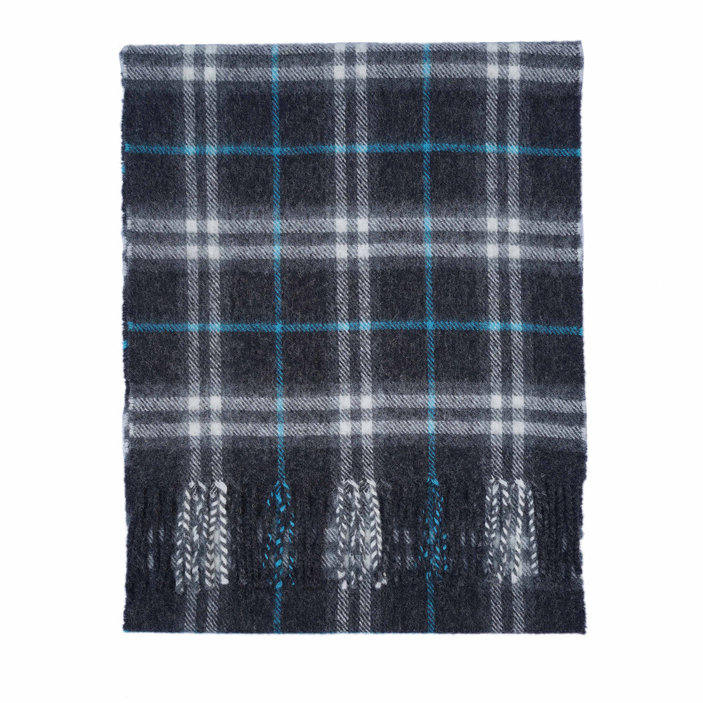 Lambswool Plaid Print Vintage Pre-Loved Scarf