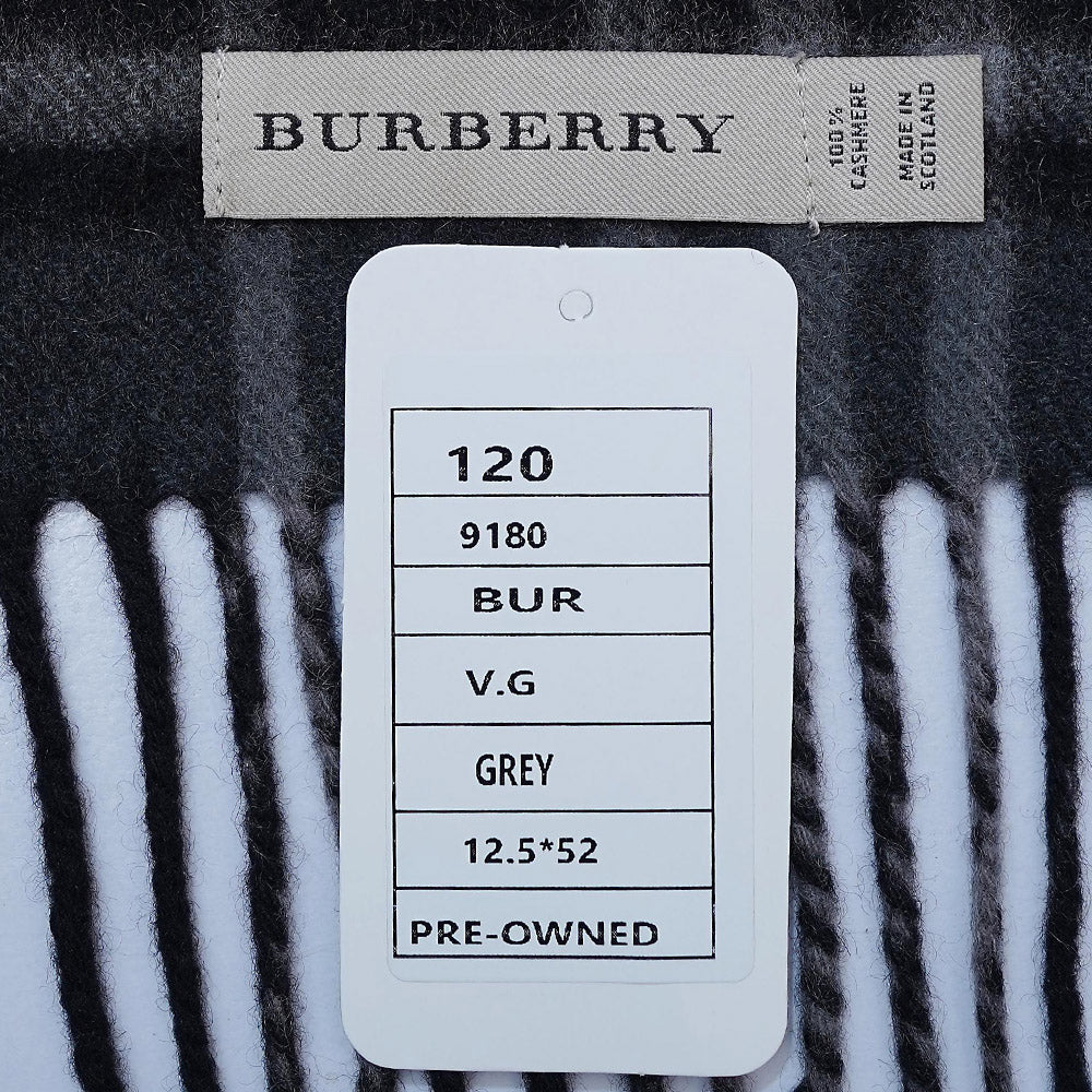 Cashmere Plaid Print Vintage Pre-Loved Scarf