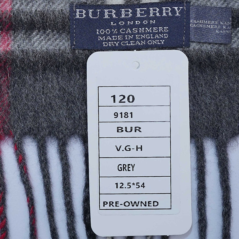 Cashmere Plaid Print Vintage Pre-Loved Scarf