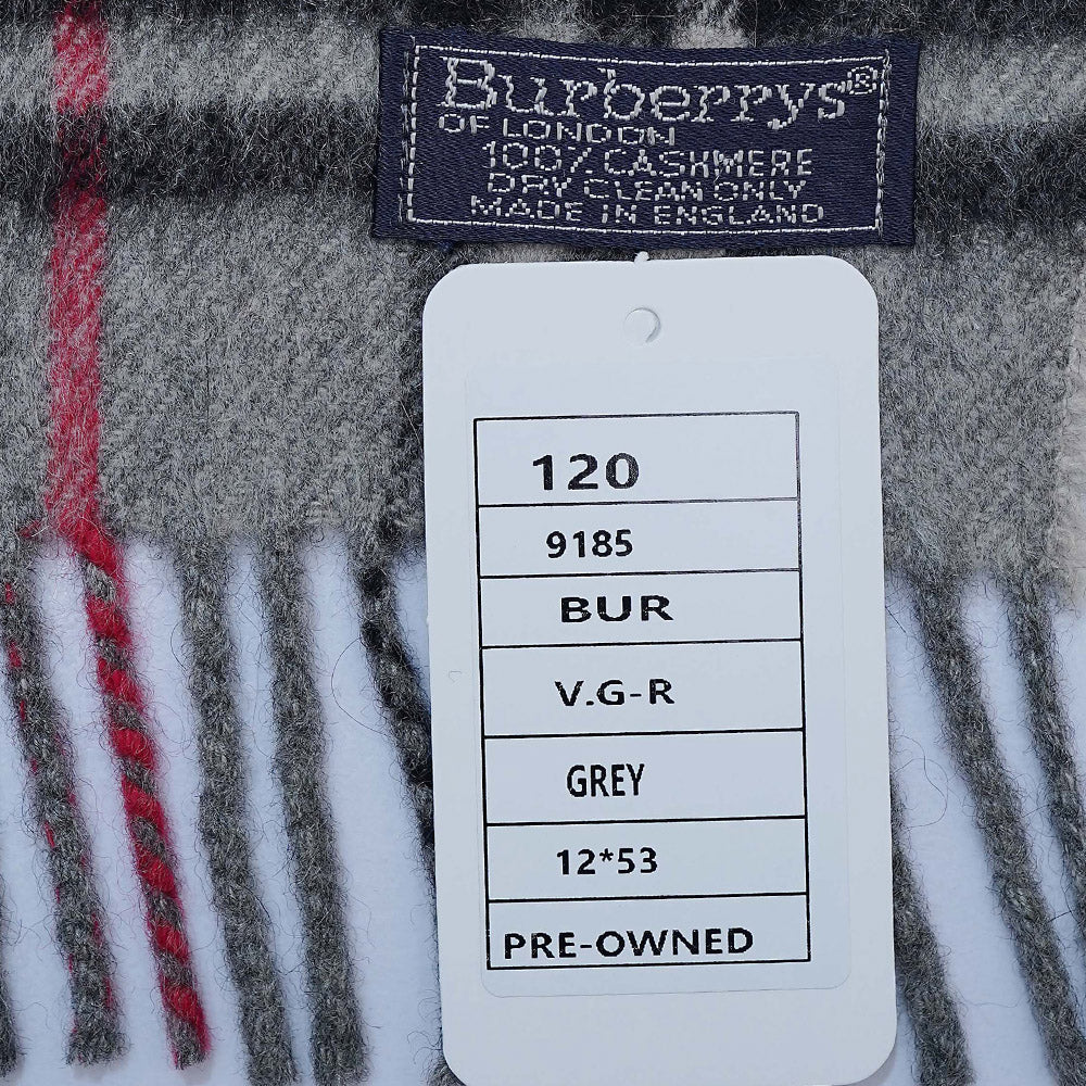 Cashmere Plaid Print Vintage Pre-Loved Scarf