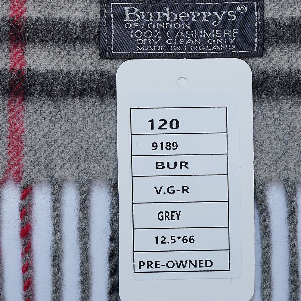 Cashmere Plaid Print Vintage Pre-Loved Scarf