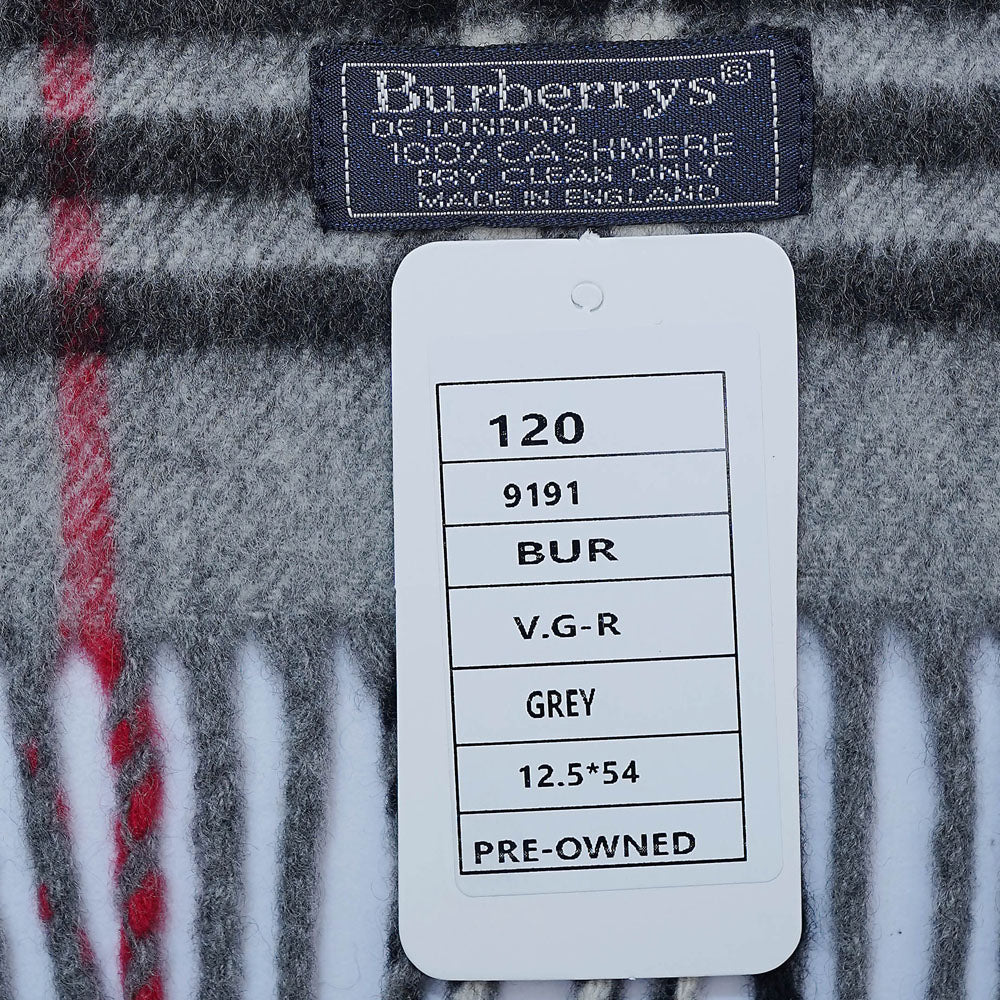 Cashmere Plaid Print Vintage Pre-Loved Scarf