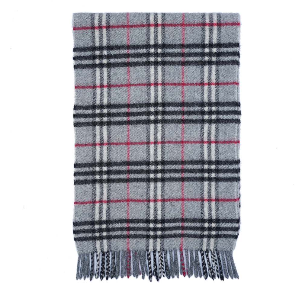 Lambswool Plaid Print Vintage Pre-Loved Scarf