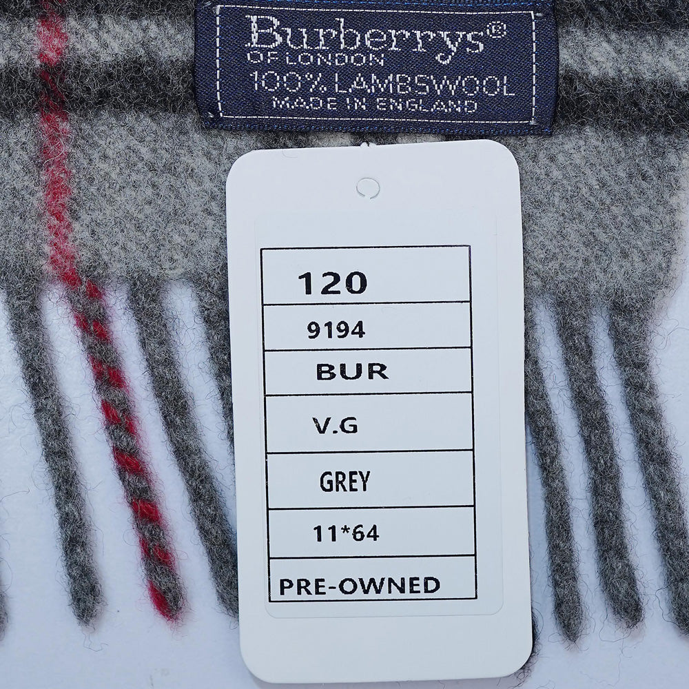 Lambswool Plaid Print Vintage Pre-Loved Scarf