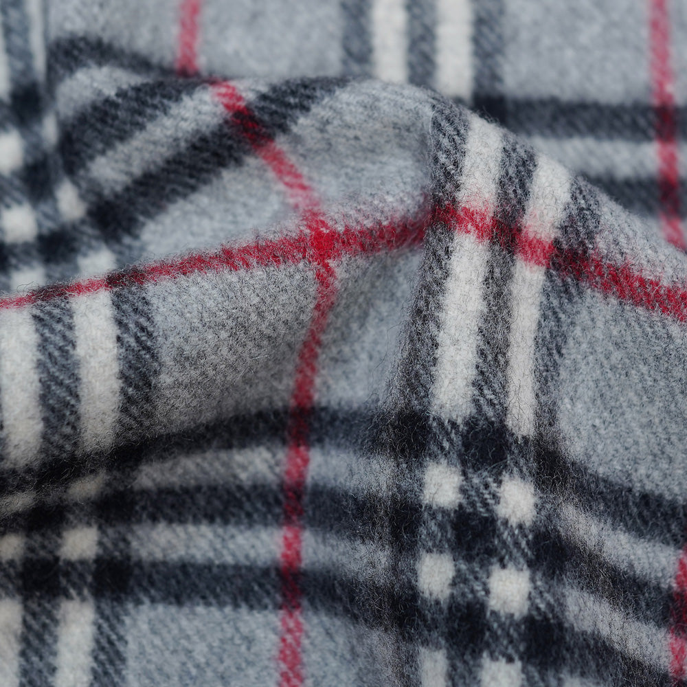 Lambswool Plaid Print Vintage Pre-Loved Scarf
