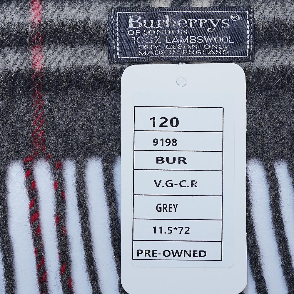 Lambswool Plaid Print Vintage Pre-Loved Scarf