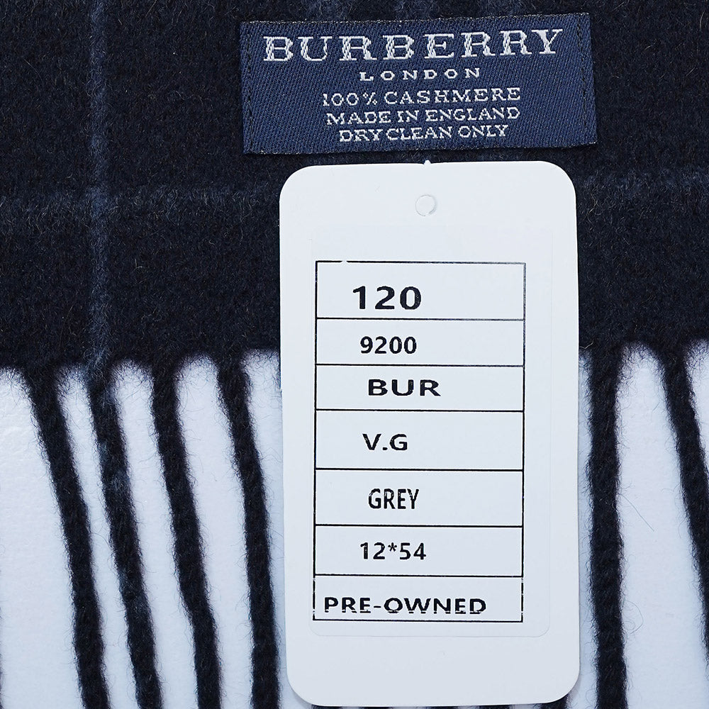 Cashmere Plaid Print Vintage Pre-Loved Scarf