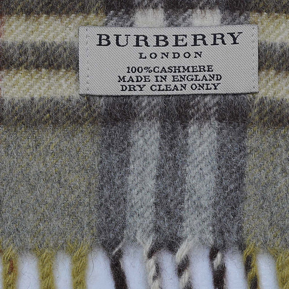Cashmere Plaid Print Vintage Pre-Loved Scarf