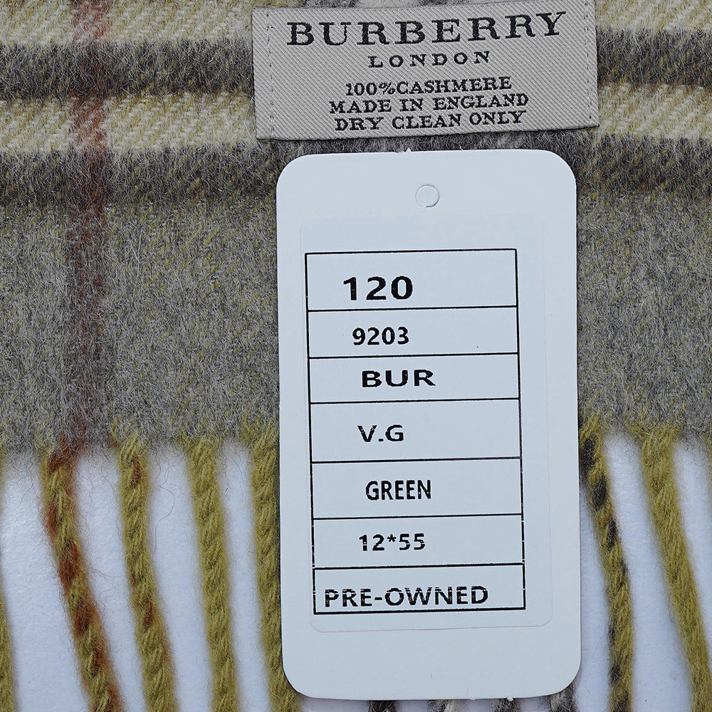 Cashmere Plaid Print Vintage Pre-Loved Scarf