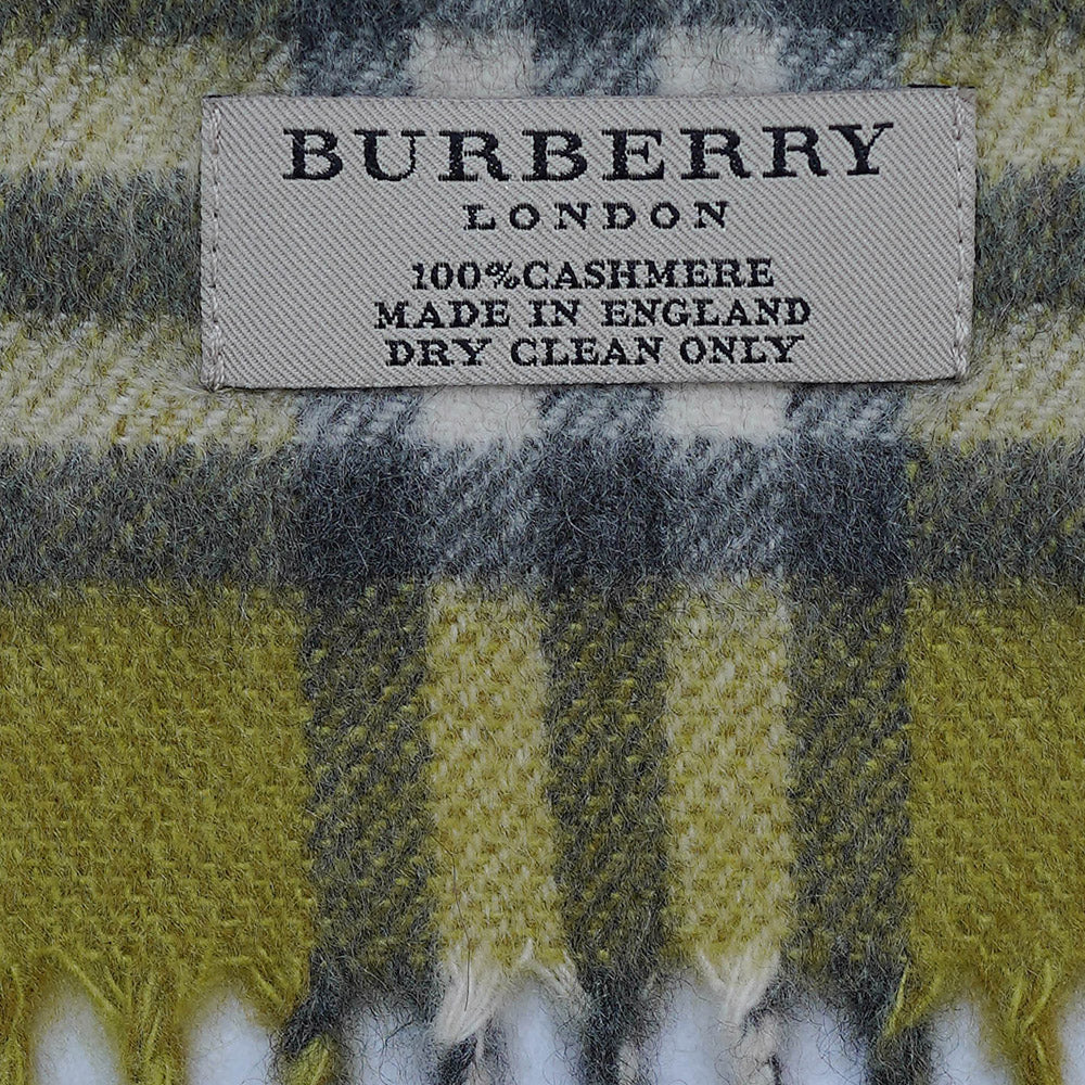 Cashmere Plaid Print Vintage Pre-Loved Scarf