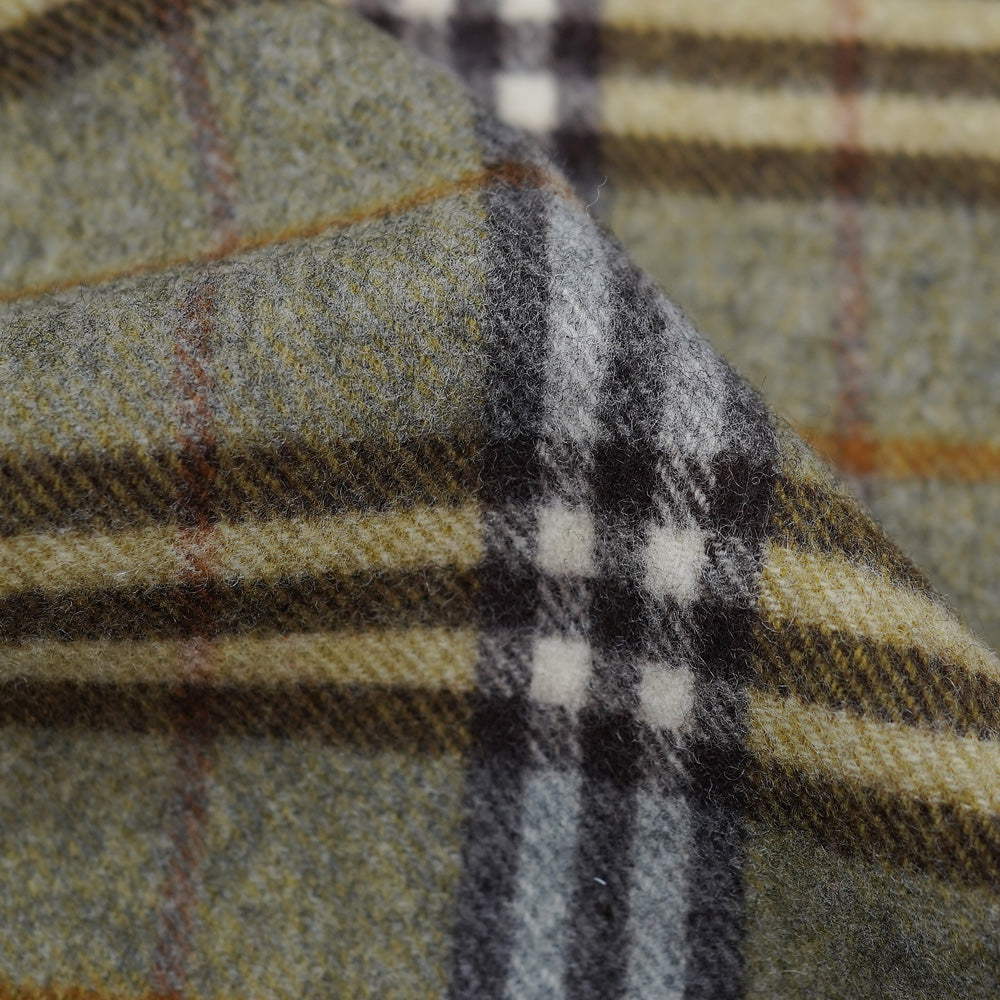 Lambswool Plaid Print Vintage Pre-Loved Scarf