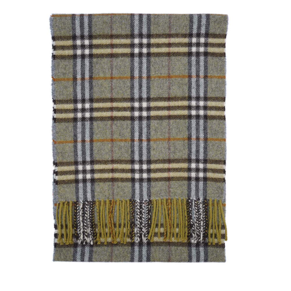 Lambswool Plaid Print Vintage Pre-Loved Scarf
