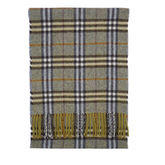 Lambswool Plaid Print Vintage Pre-Loved Scarf