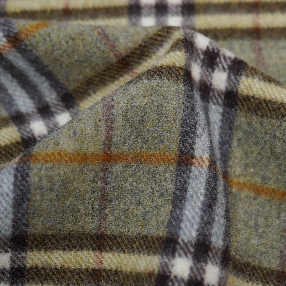 Lambswool Plaid Print Vintage Pre-Loved Scarf