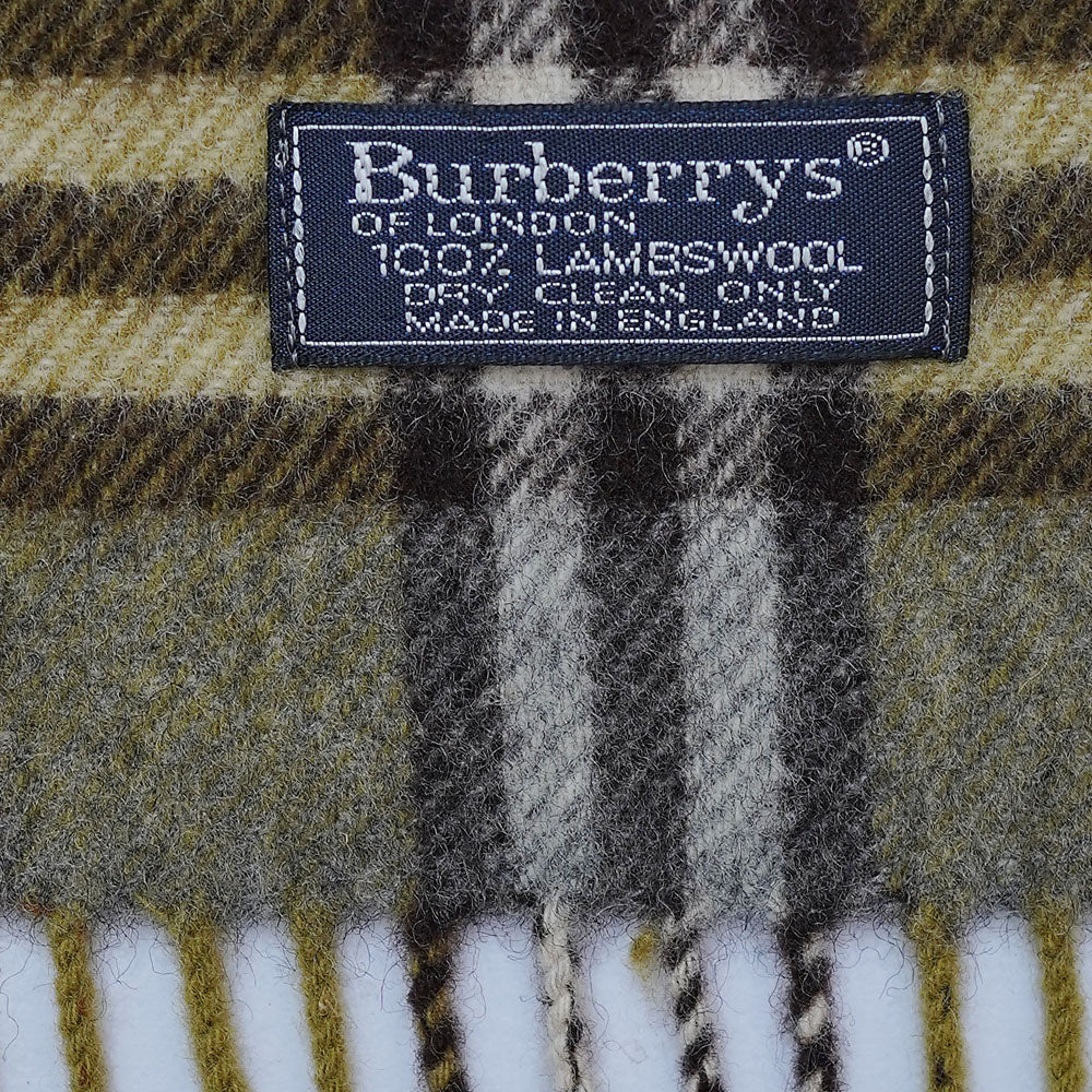 Lambswool Plaid Print Vintage Pre-Loved Scarf