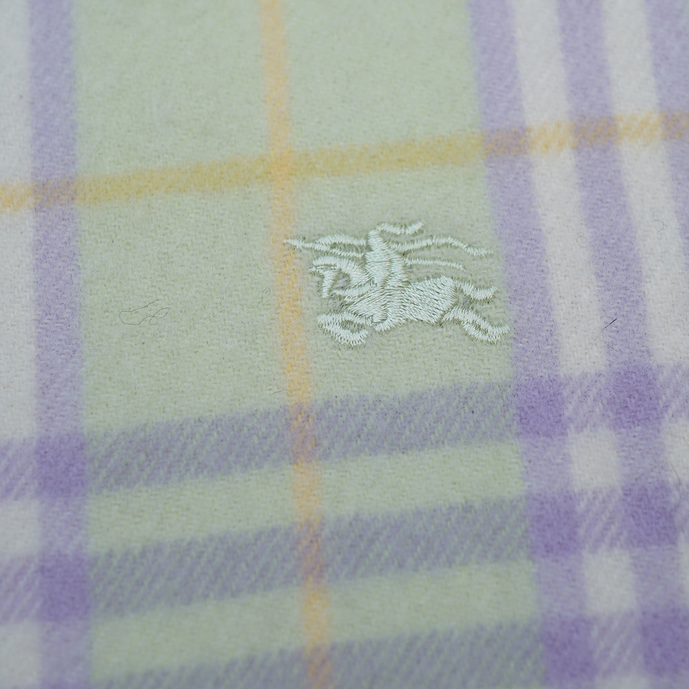 Lambswool Plaid Print Vintage Pre-Loved Scarf