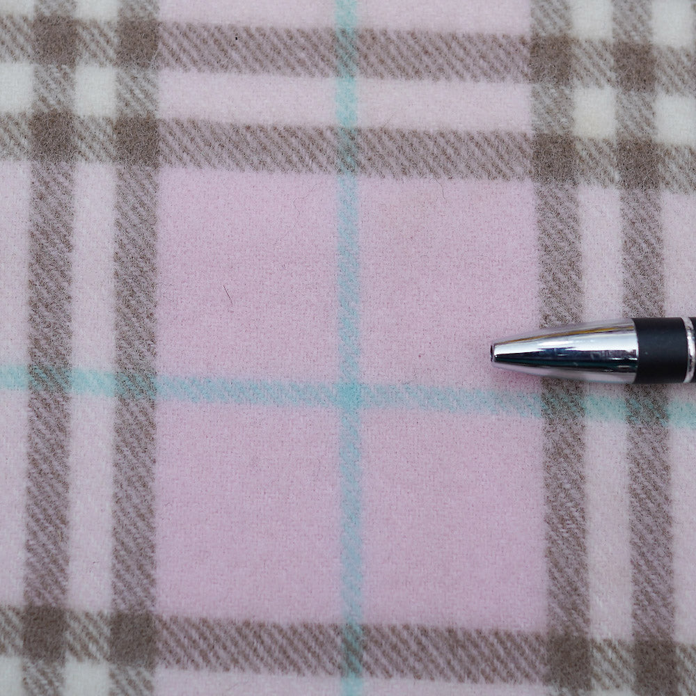 Lambswool Plaid Print Vintage Pre-Loved Scarf