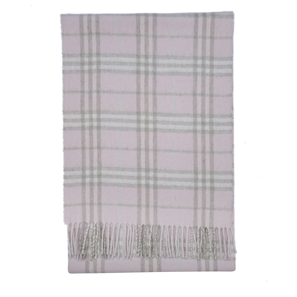 Cashmere/Wool Plaid Print Vintage Pre-Loved Scarf