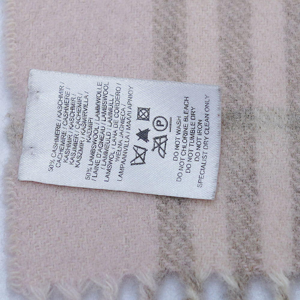 Cashmere/Wool Plaid Print Vintage Pre-Loved Scarf