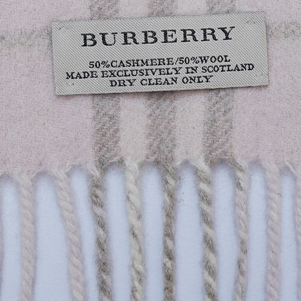 Cashmere/Wool Plaid Print Vintage Pre-Loved Scarf