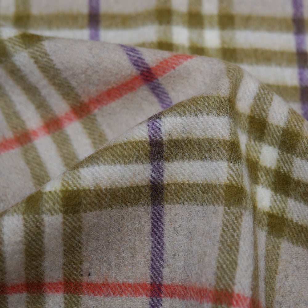 Cashmere Plaid Print Vintage Pre-Loved Scarf