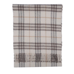Lambswool Plaid Print Vintage Pre-Loved Scarf