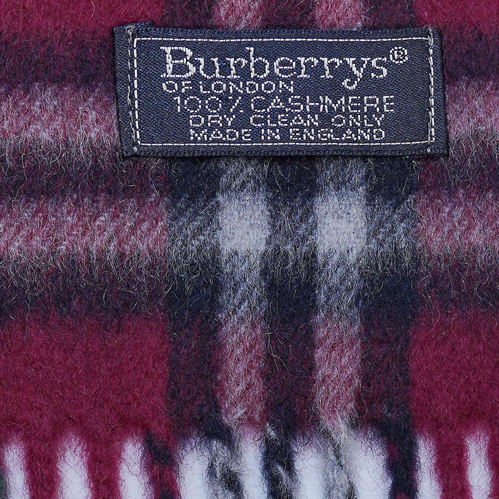 Cashmere Plaid Print Vintage Pre-Loved Scarf