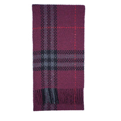 Merino Blend Plaid Print Vintage Pre-Loved Scarf