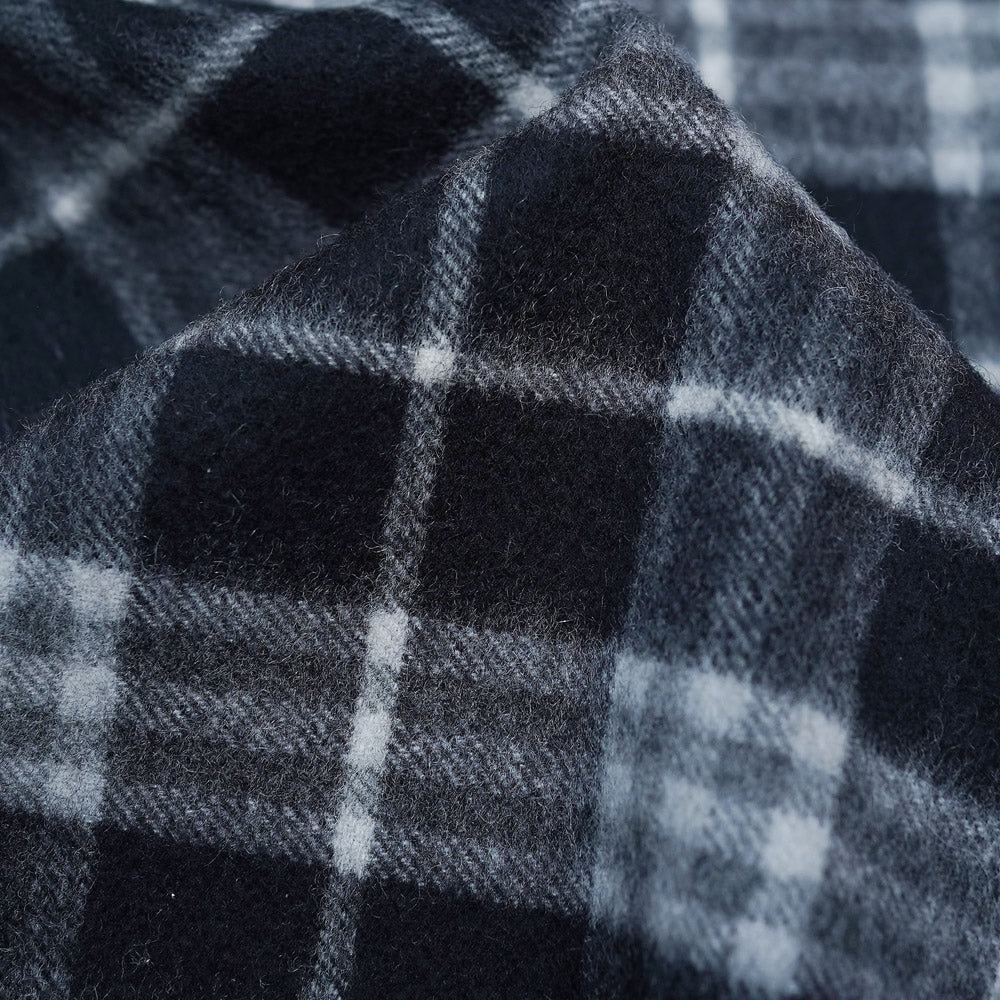Cashmere/Wool Plaid Print Vintage Pre-Loved Scarf