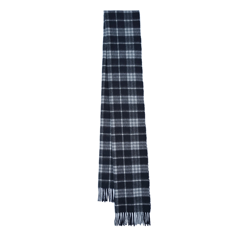 Cashmere/Wool Plaid Print Vintage Pre-Loved Scarf
