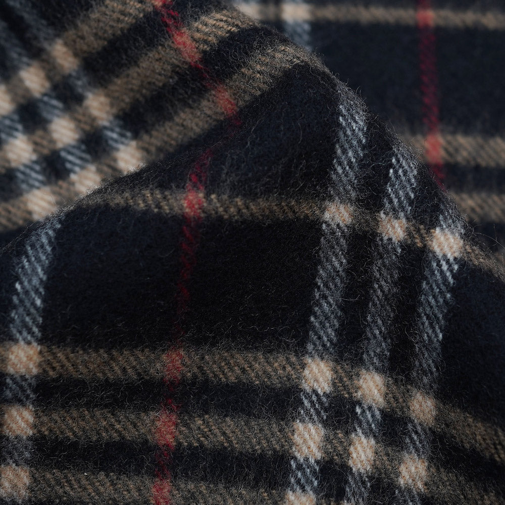 Lambswool Plaid Print Vintage Pre-Loved Scarf